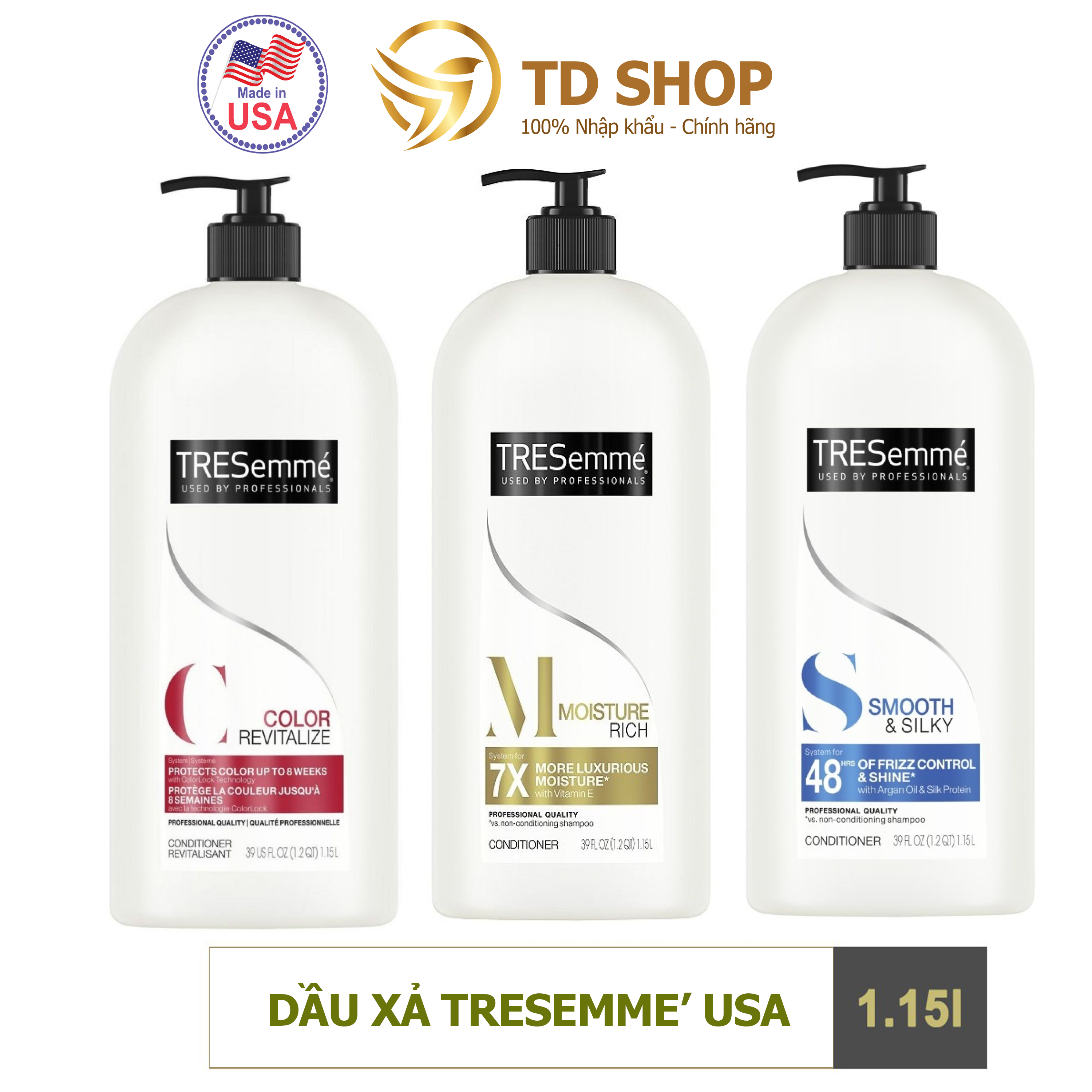 NK Mỹ Dầu xả TRESemmé nhiều mùi hương 1.15L – TD Shop – Phục hồi độ ẩm