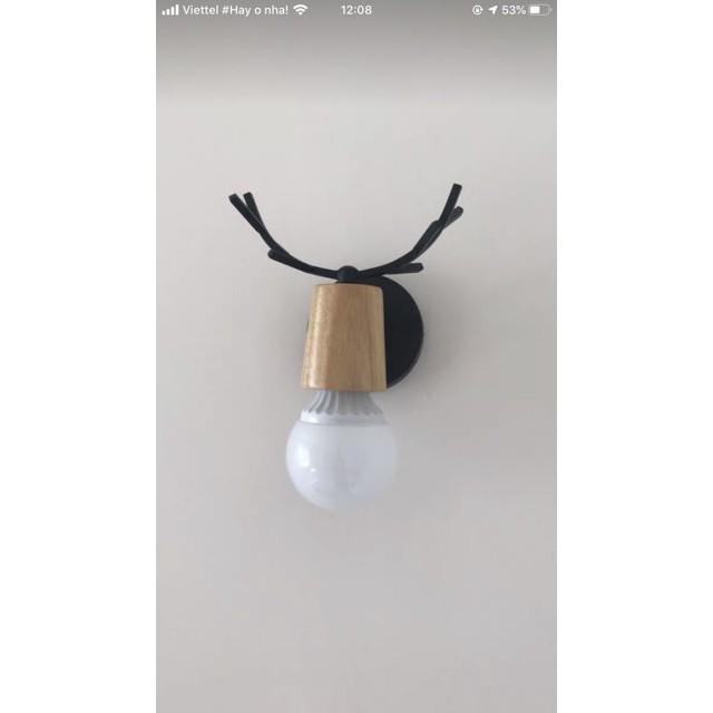 Đèn gắn tường sừng hươu, đèn trang trí, đèn gắn tường trang trí, đèn decor, đèn gắn tường phòng ngủ, đèn quán bar