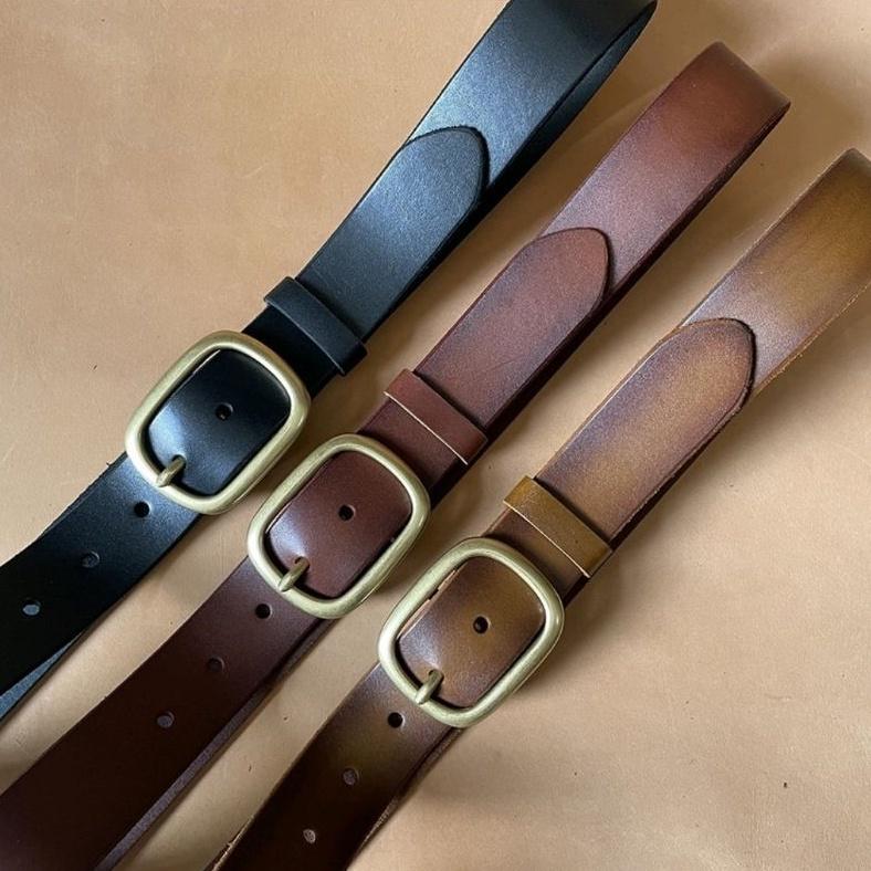 Thắt Lưng_Dây Nịt Nam TM112 Da Bò Nhập Khẩu Chất Lượng Cao Khóa Đồng Đúc Bản 3.8cm Bảo Hành Ba Năm