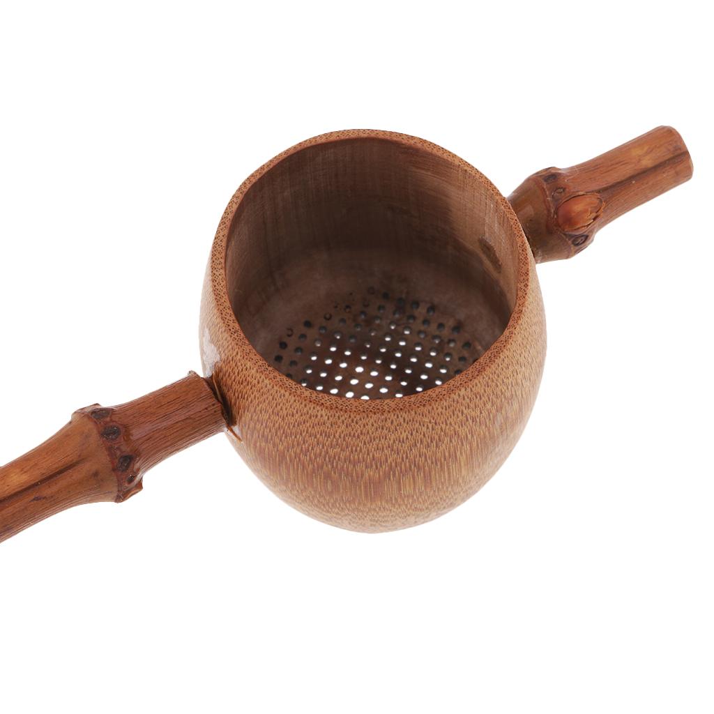 2x Bamboo Tea Strainer Infuser Tea Filter Punch