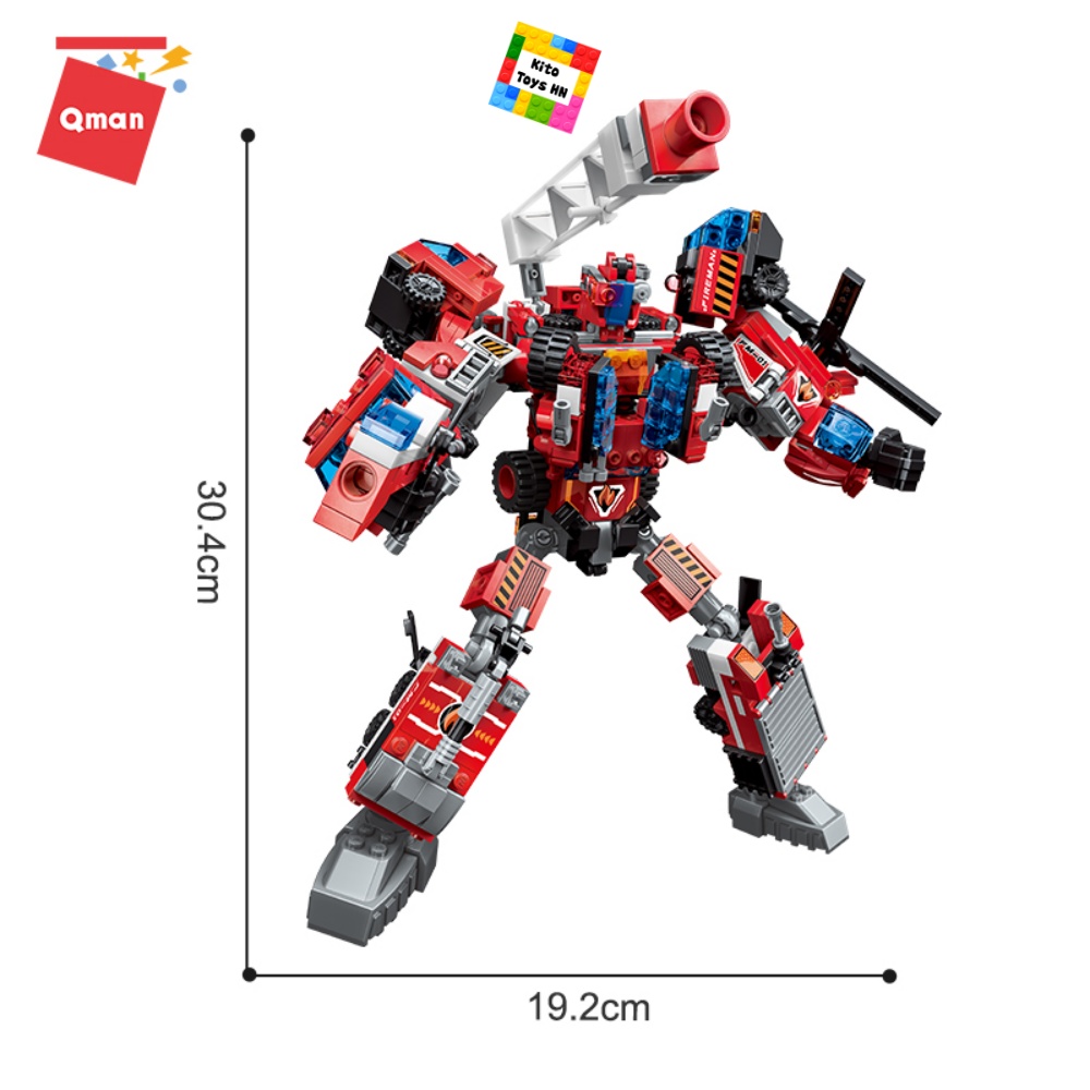 Bộ Lắp Ghép Đồ Chơi Qman 1416 Người Máy Robot Sao Hỏa Rực Rỡ 498 Mảnh Ghép Cho Trẻ Từ 6 Tuổi