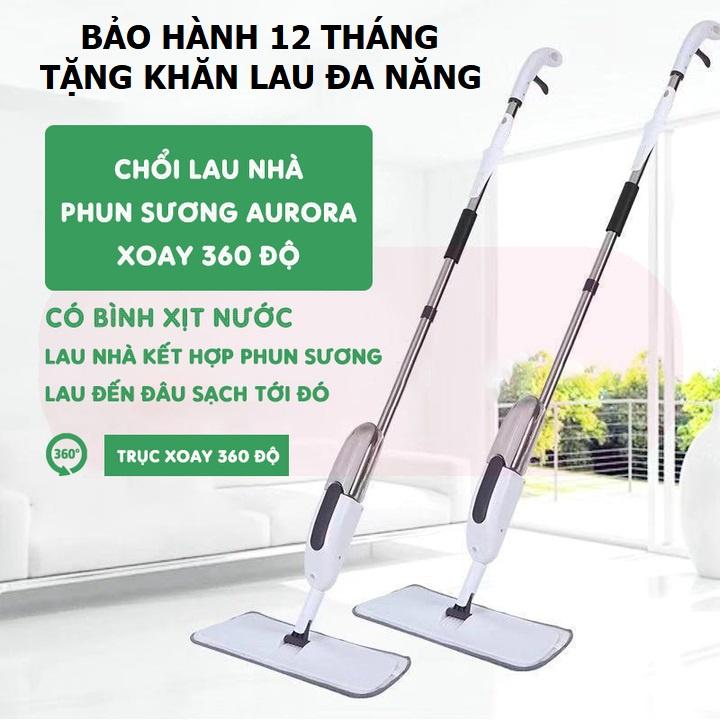 Chổi lau nhà thông minh tách nước bẩn K9 xoay 360 độ, cây lau nhà tự vắt thông minh kèm xô thế hệ mới, tặng 2 bông lau