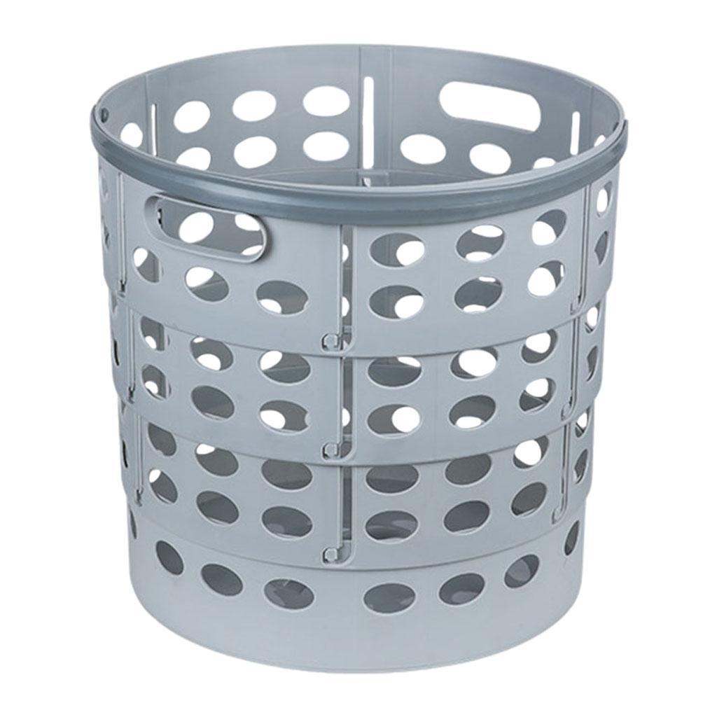 Folding PP Storage Basket Bins Kids Room Clothes Sundries Organizer White