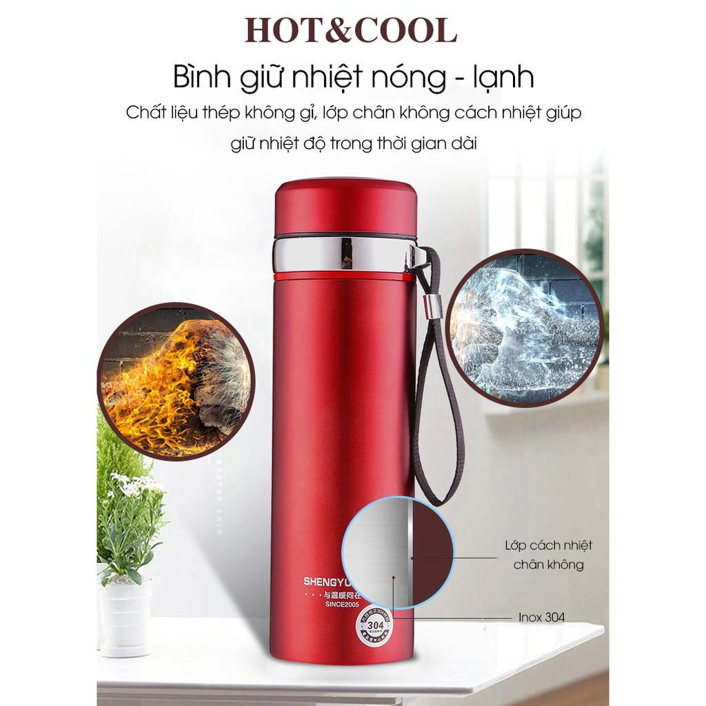 Bình Giữ Nhiệt Nóng, Lạnh Inox 1000ml 2 Lớp, Có Tấm Lọc, Giữ Nhiệt Lên Đến 8 Tiếng -N2