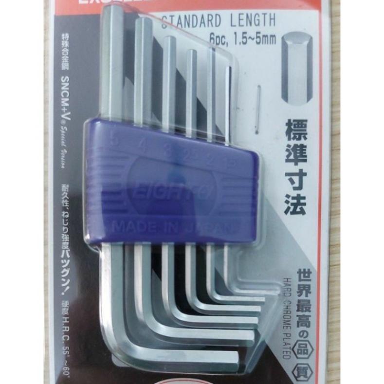 Bộ lục giác EIGHT RS-6 Hex Key Wrench (Made in Japan) , LH 778.454.186