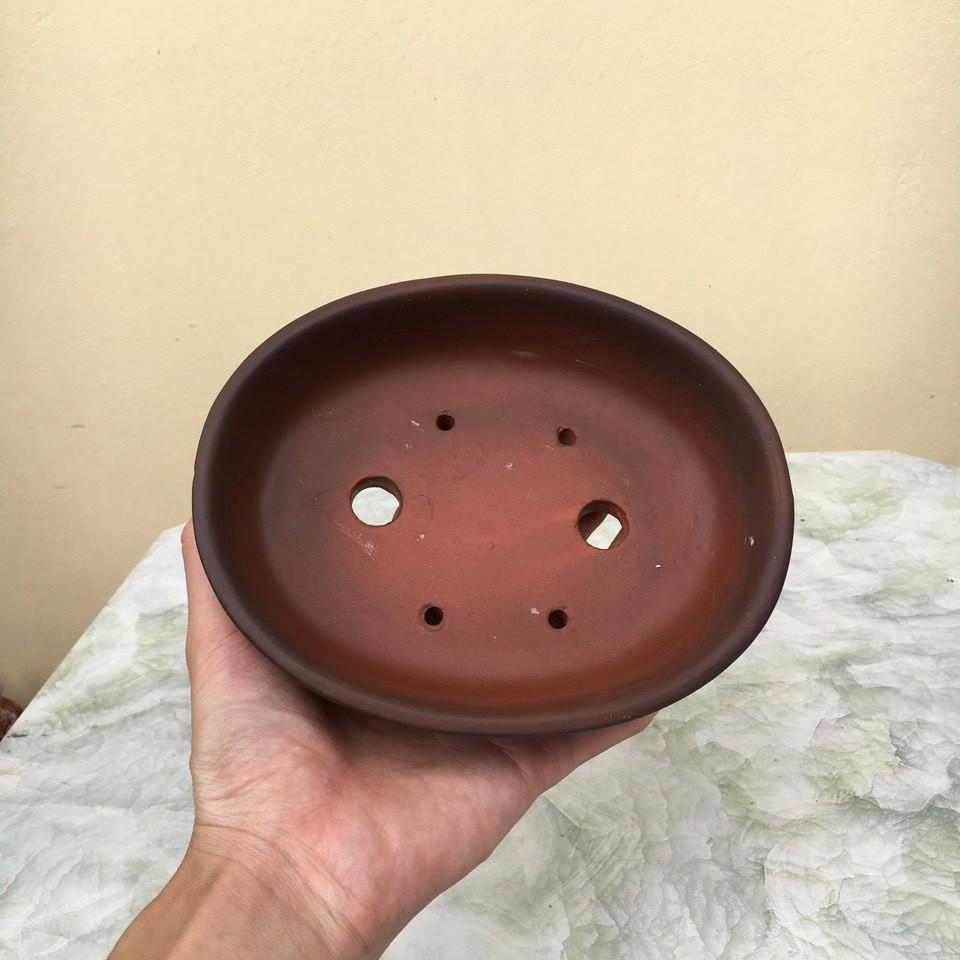 Chậu bonsai Chữ nhật mini đất nung gốm Bát tràng 1 size BM-80
