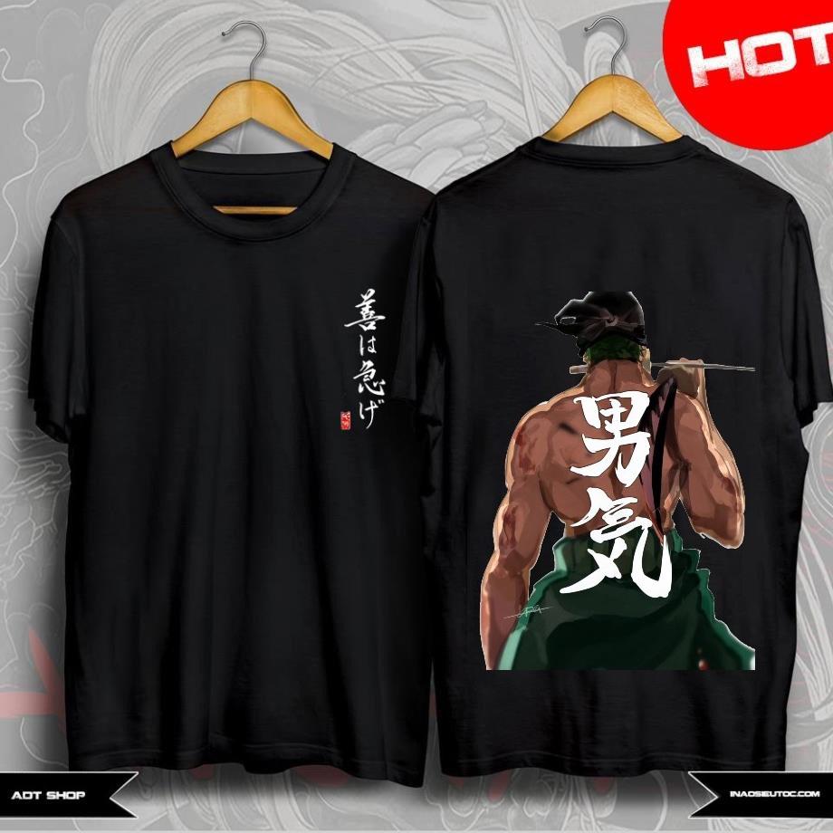 Mẫu áo thun Roronoa Zoro & One Piece Màu Đen "Cực Cool, Cực Ngầu" - Áo ANime One Piece giá rẻ độc đẹp