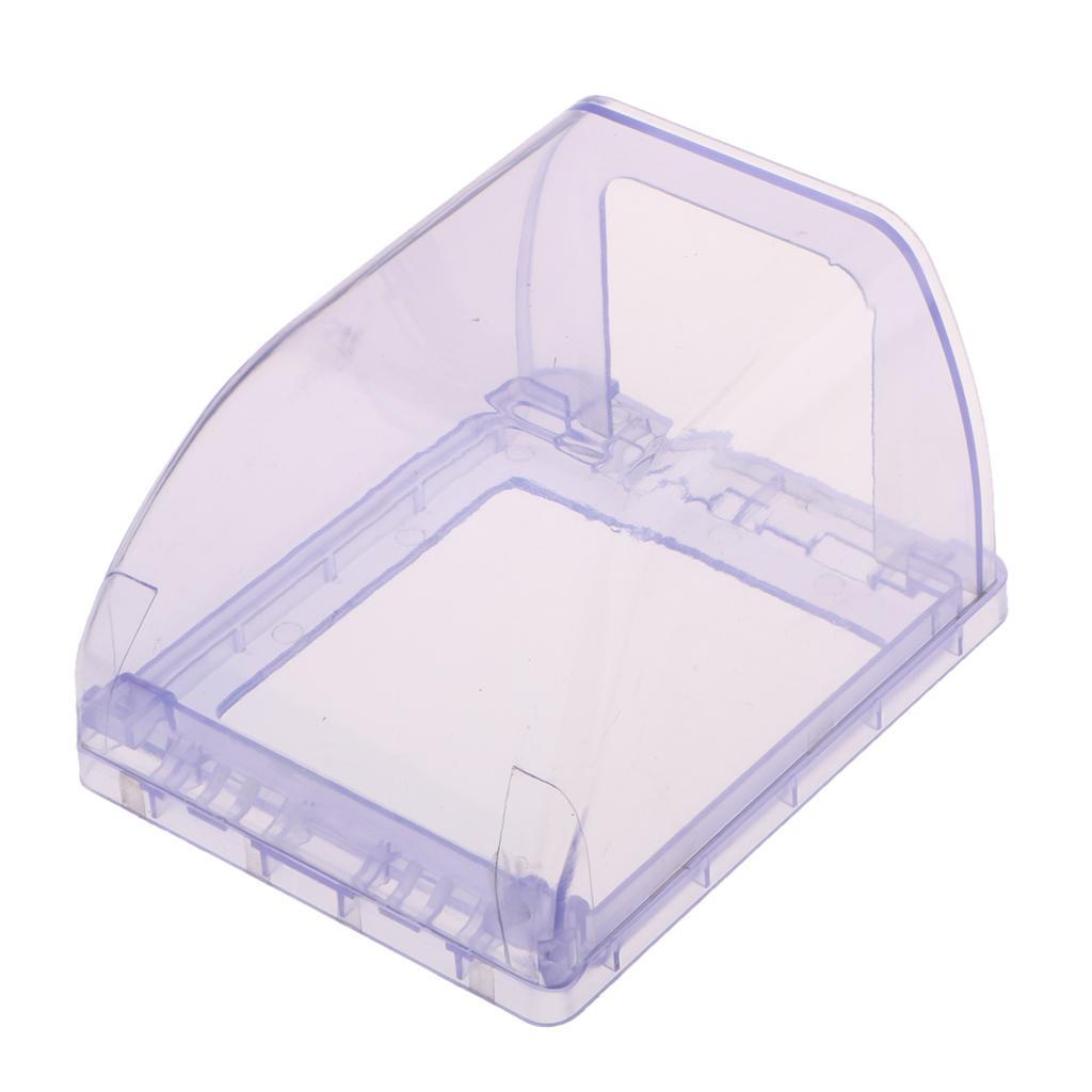 2 Pieces Home-Mounted Switching Waterproof Socket Flip Waterproof Enclosure Box Blue