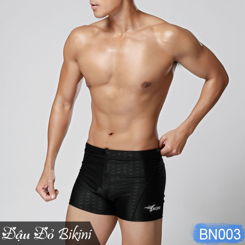 Set đồ bơi quần short nam 5 chi tiết có túi đựng, Quần bơi da cá + Kính bơi + Mũ + Bịt tai & Kẹp mũi, hàng chuẩn đẹp, thun bơi lạnh dày mịn mát | BN003