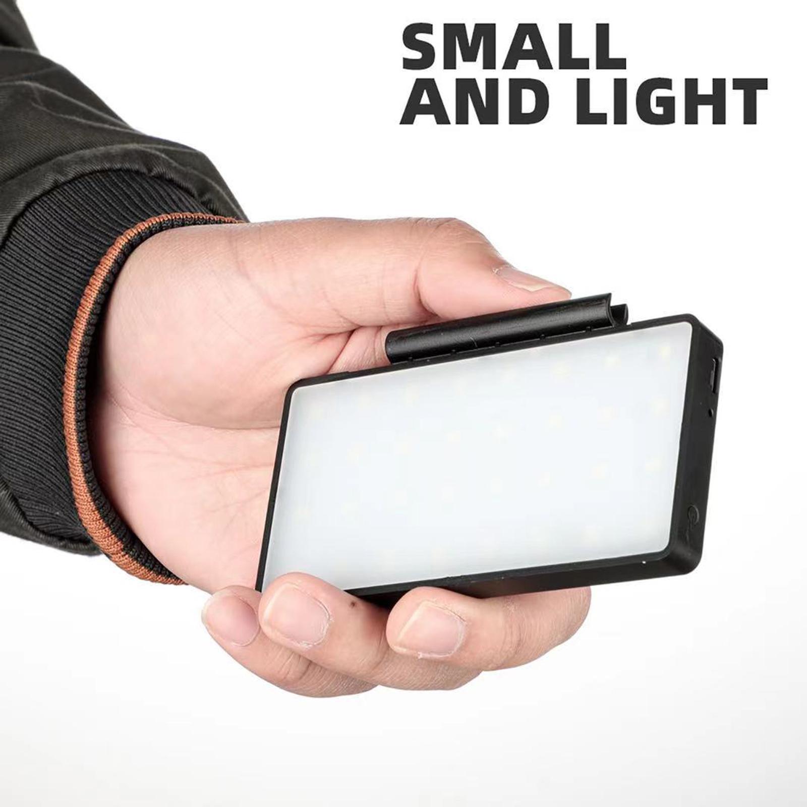 LED Video Fill Light, Clip on 3 Light Modes Selfie Light for Live Streaming Filming
