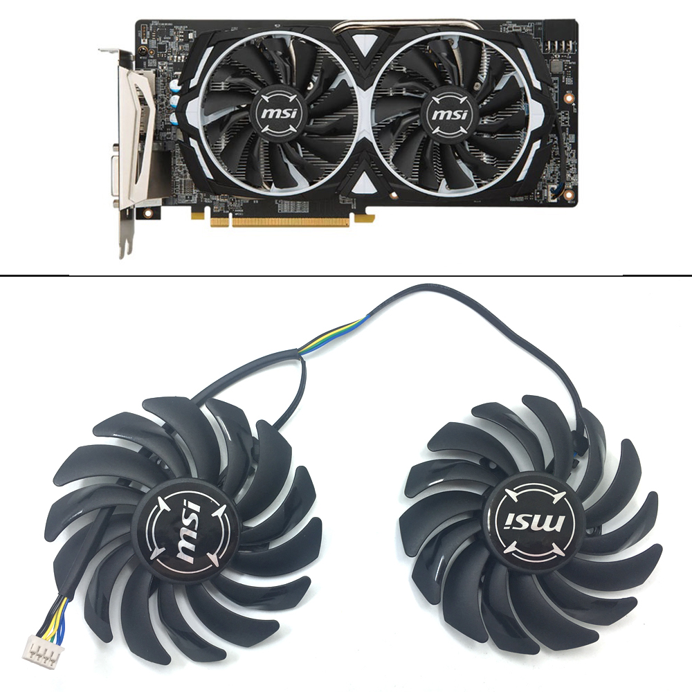 New DIY 87MM PLD09210S12HH  4Pin Cooler Fan MSI ARMOR R&X470 R&X 480 R&X570 R&X580 Graphics Video Card Cooling Fans