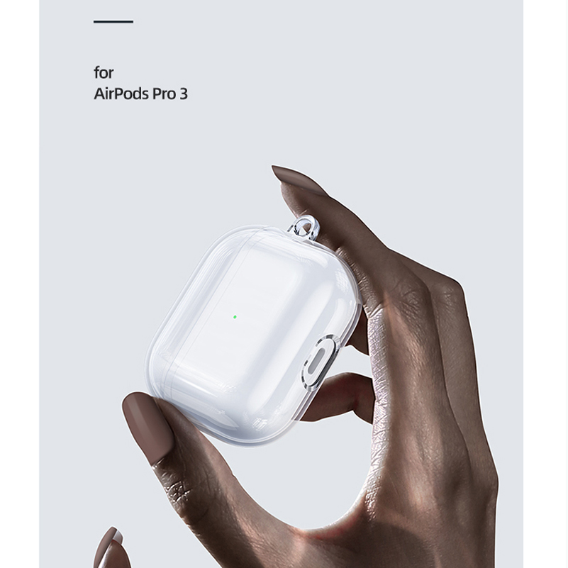 Bao case silicon trong suốt dành cho tai nghe Apple Airpods 3 chống sốc siêu mỏng 1.5mm hiệu Usams US-BH740 bảo vệ toàn diện, vật liệu cao cấp - hàng nhập khẩu