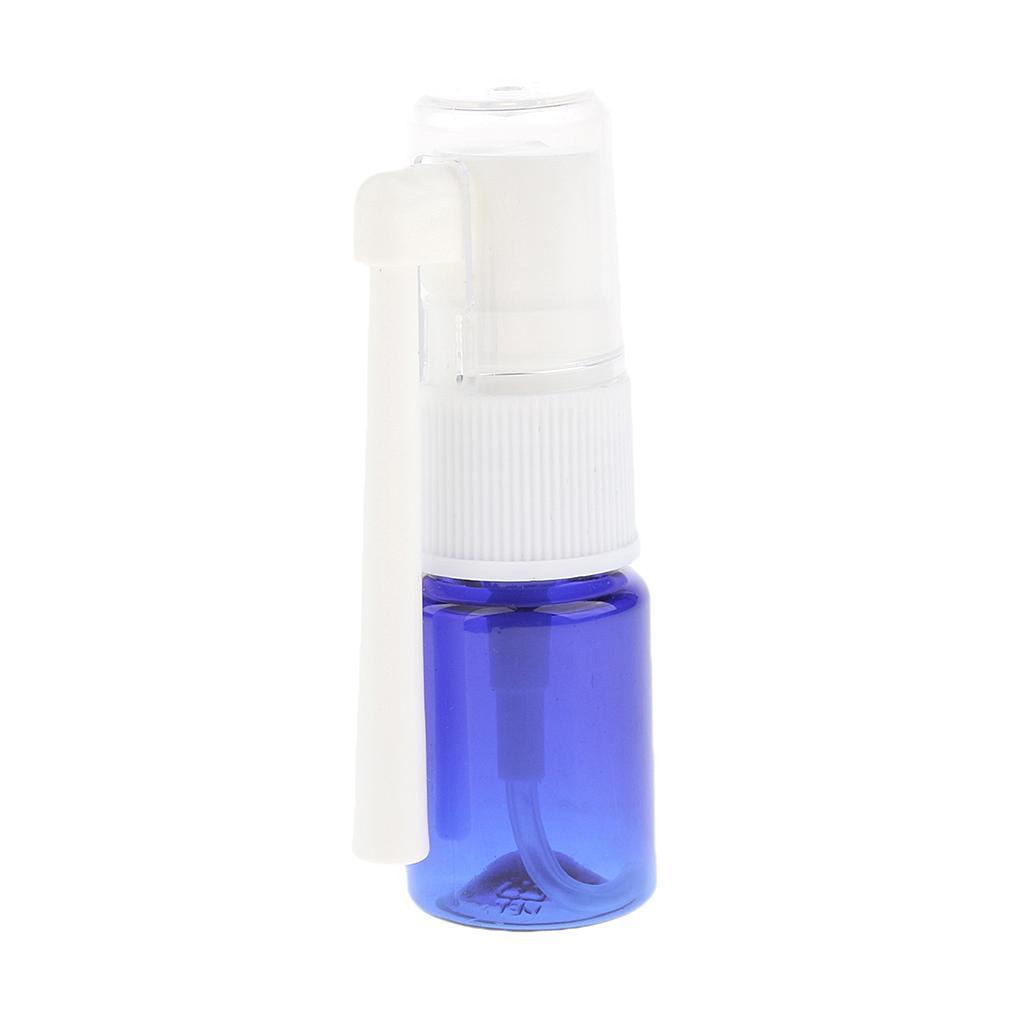 12pcs Empty Refillable Nasal Spray Bottles Fine Mist Nose Vials 5ml Blue Green Pink Clear Amber