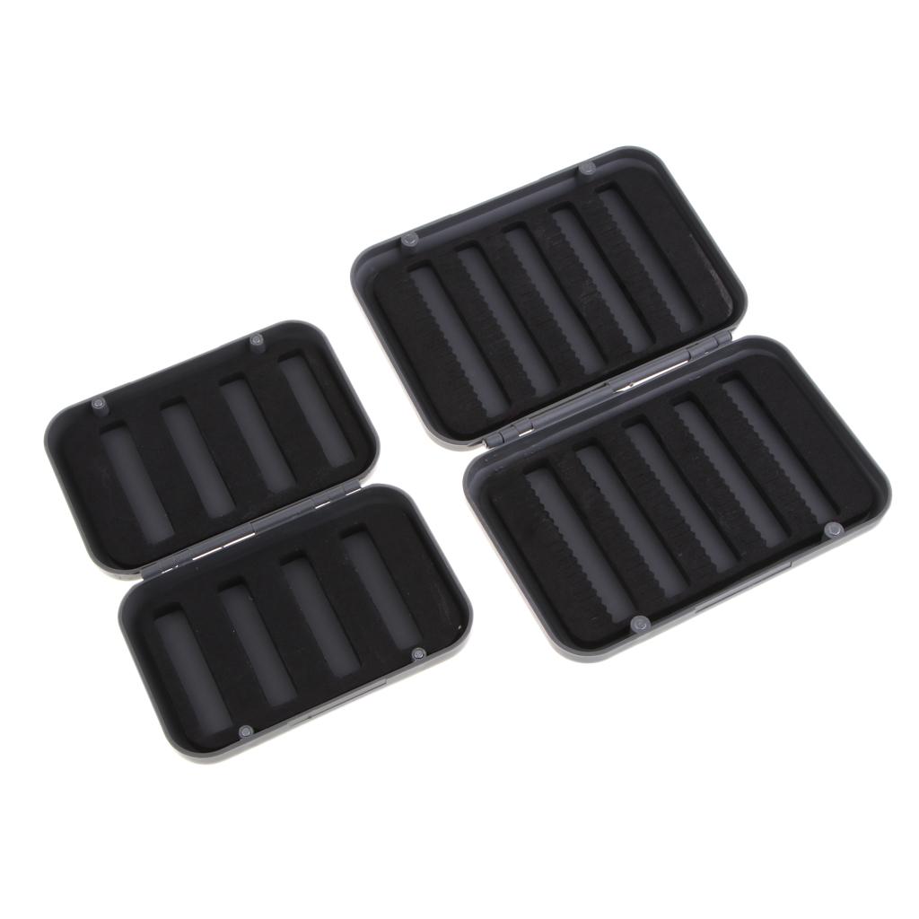2x Double Sides Fly Fishing Tackle Storage Box Pouch Kits Holder Box