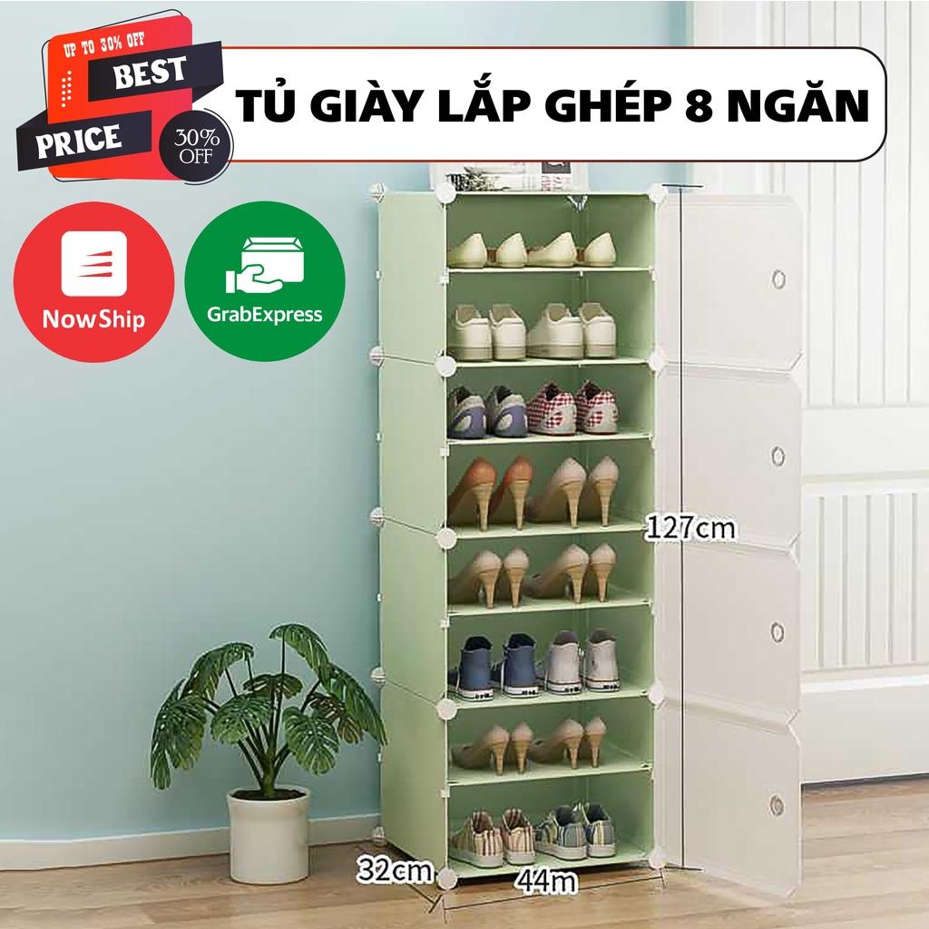 Tủ Giày Lắp Ghép 8 Ngăn Tiện Lợi, Dễ Di Chuyển, Giá Hời Lắp Đặt Tiện Lợi, Dễ Dàng, Nhỏ Gọn, Mẫu Mới