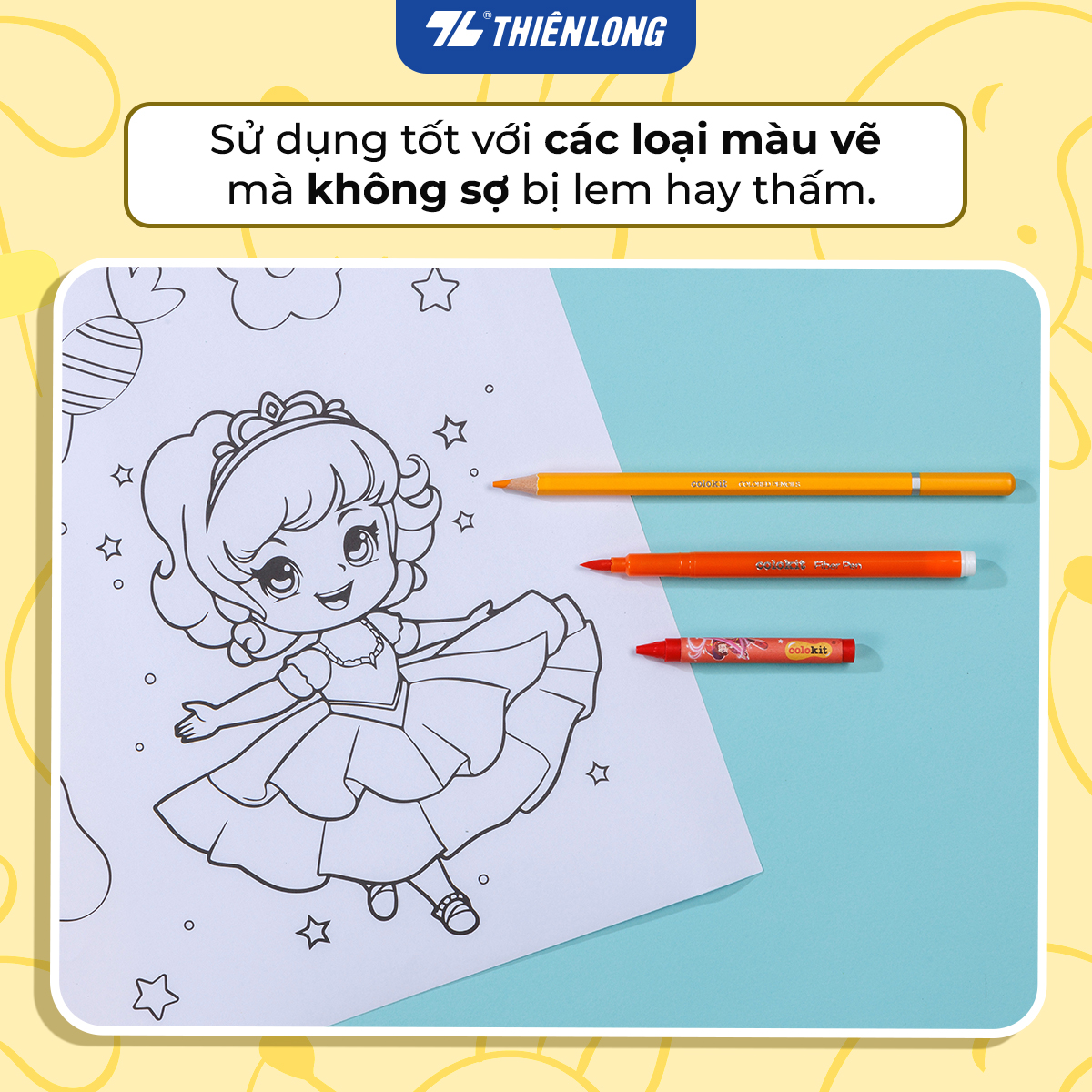 Tranh cuộn tô màu DIY Thiên Long Colokit - Hình ảnh dễ thương, đa dạng chủ đề hơn