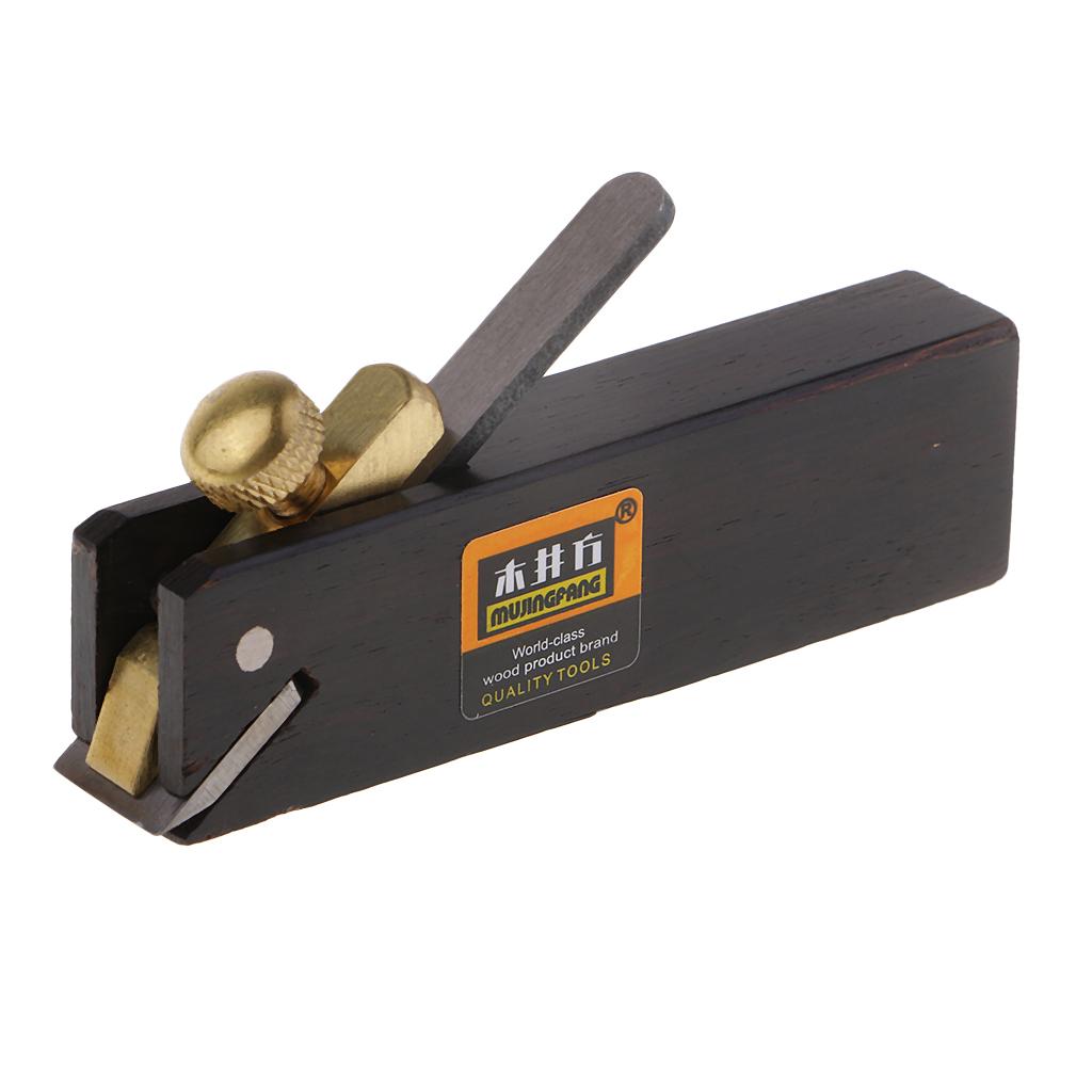Mini Hand Type Ebony Wood Shoulder Plane Nose Plane Wood DIY Crafts Chisel Plane With Opened High Speed Steel Blade Included 75x12x20mm