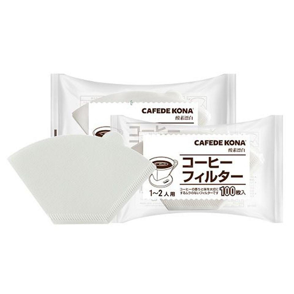 Bịch 100 tờ giấy lọc cà phê nón cụt cho phễu Kalita & máy pha tự động