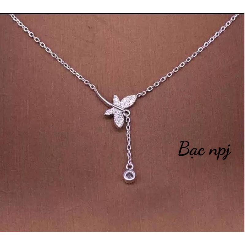 Dây chuyền bạc nữ hình bướm dáng mới xinh xắn, Bạc Ta -Bạc Npj