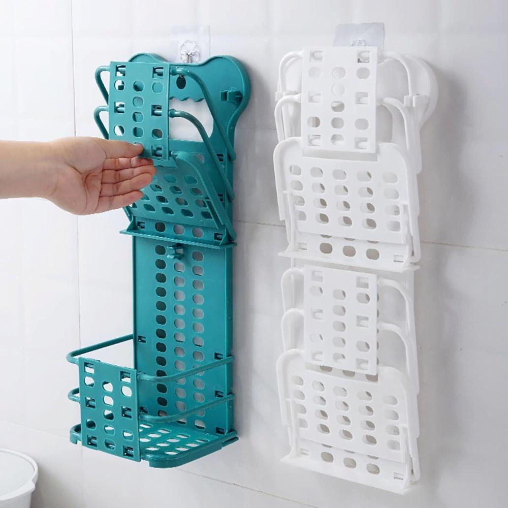 Giá treo 2 tầng đựng vật dụng có thể gấp gọn tiết kiệm không gian