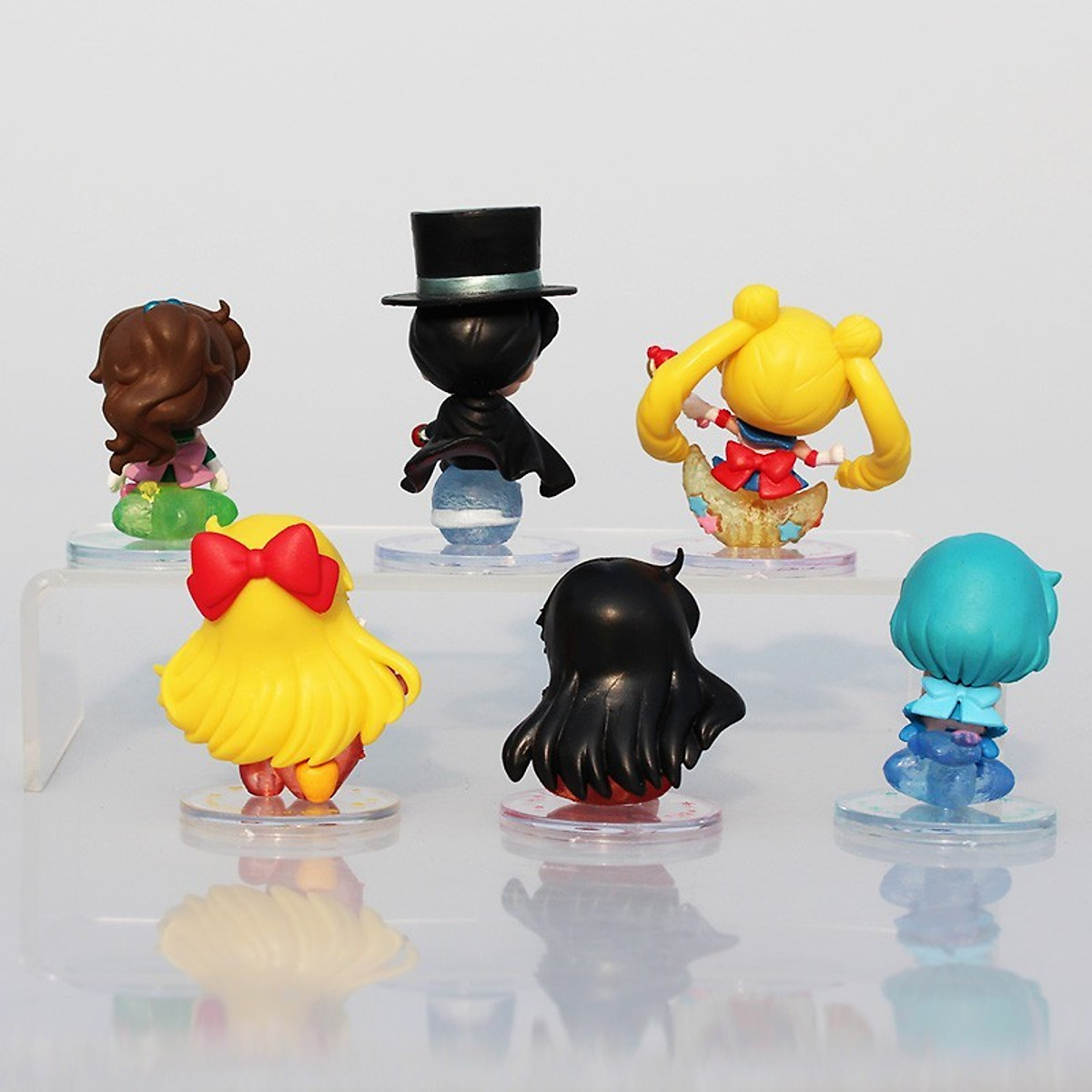 Bộ 6 mô hình Sailor Moon Thủy Thủ Mặt Trăng sưu tầm, trang trí bàn học