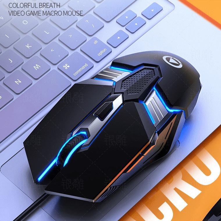 Chuột gaming Yindiao G12 led đa màu - phiên bản Silent không tiếng click (3 màu tùy chọn) Nhất Tín Computer