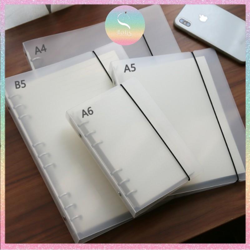 HOTIS White Binder - Bìa còng A6/ A5/ B5/ A4 (Không kèm giấy