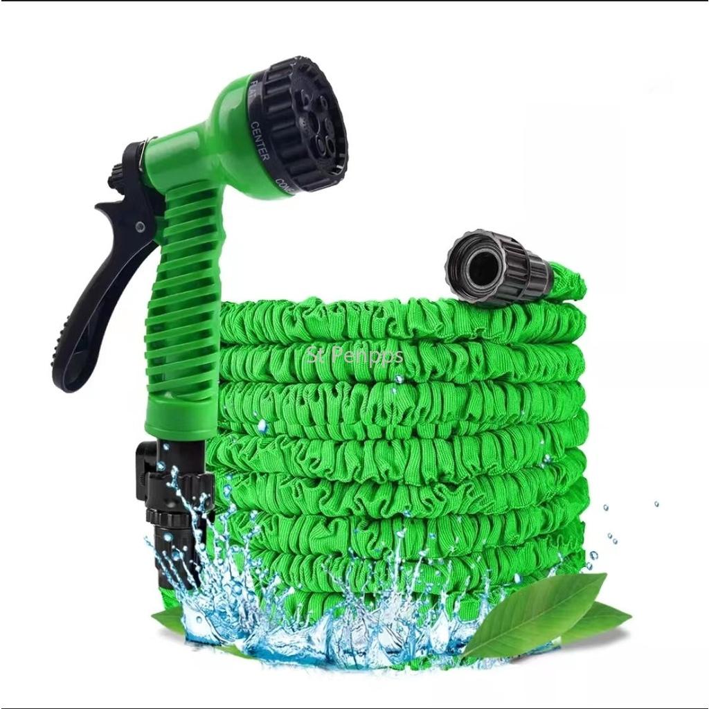 Bộ vòi phun nước co giãn điều chỉnh chiều dài 10-30m Vòi nước rửa xe tưới cây đa năng dài 30m
