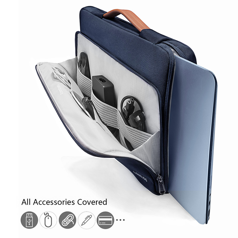 TÚI XÁCH CHỐNG SỐC TOMTOC (USA) BRIEFCASE MACBOOK PRO 15inch - Hàng Chính Hãng