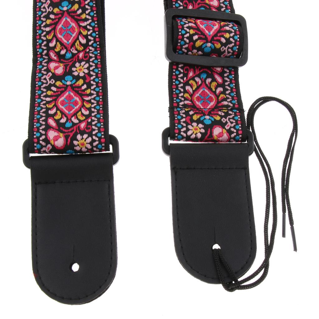 Adjustable Guitar Strap with Pick Holder for Acoustic Electric Guitar Bass Parts