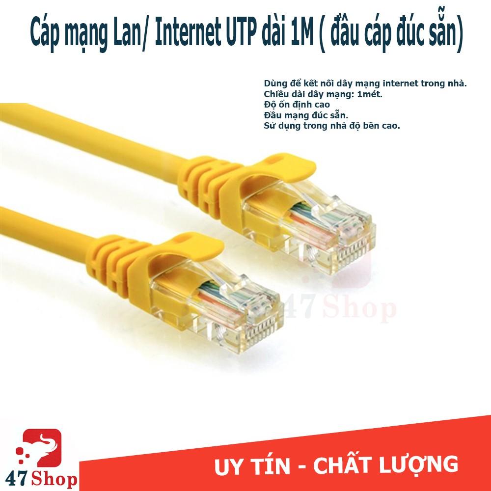 Cáp Mạng Đúc CAT5e Dài 1M Bấm Sẵn Hai Đầu