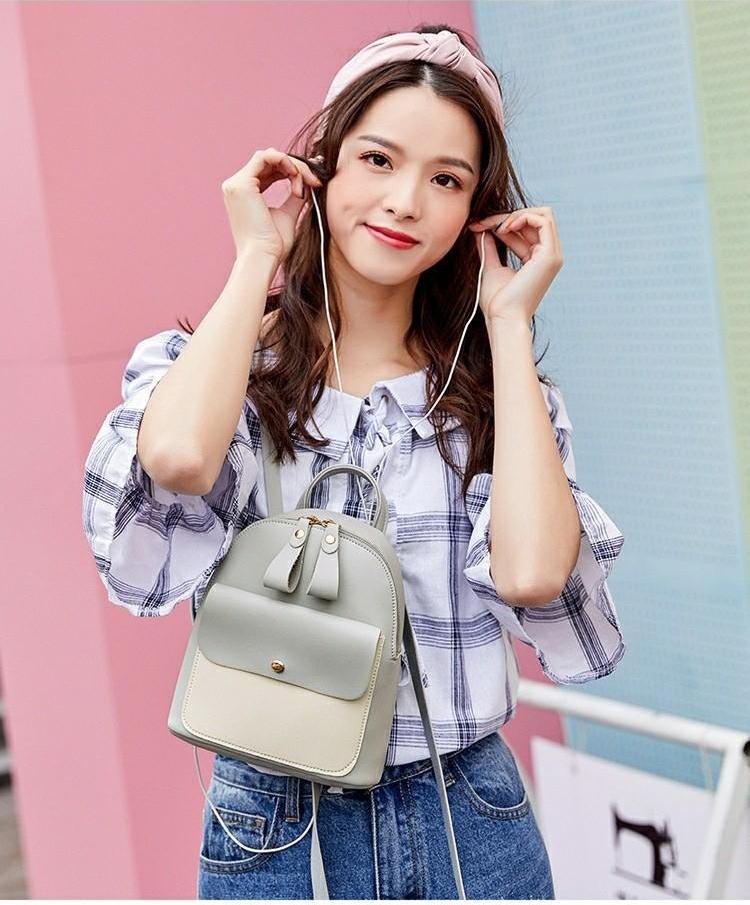 Balo thời trang dễ thương , phong cách hàn quốc, chất liệu da PU TK0027
