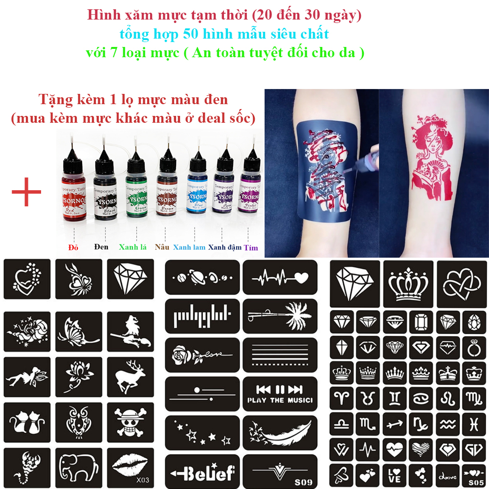 Hình xăm tạm thời bằng mực 20 ngày