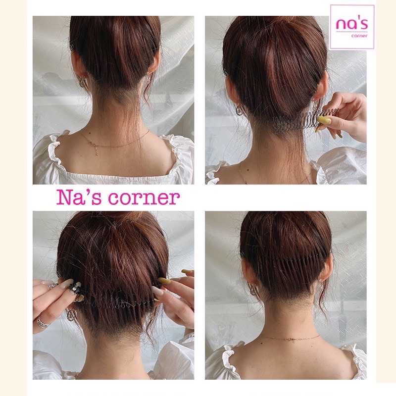 Kẹp kiểu bện tóc xoắn xước xược vắt ghim giữ cố định tóc gọn nhẹ, bờm lò xo co giãn