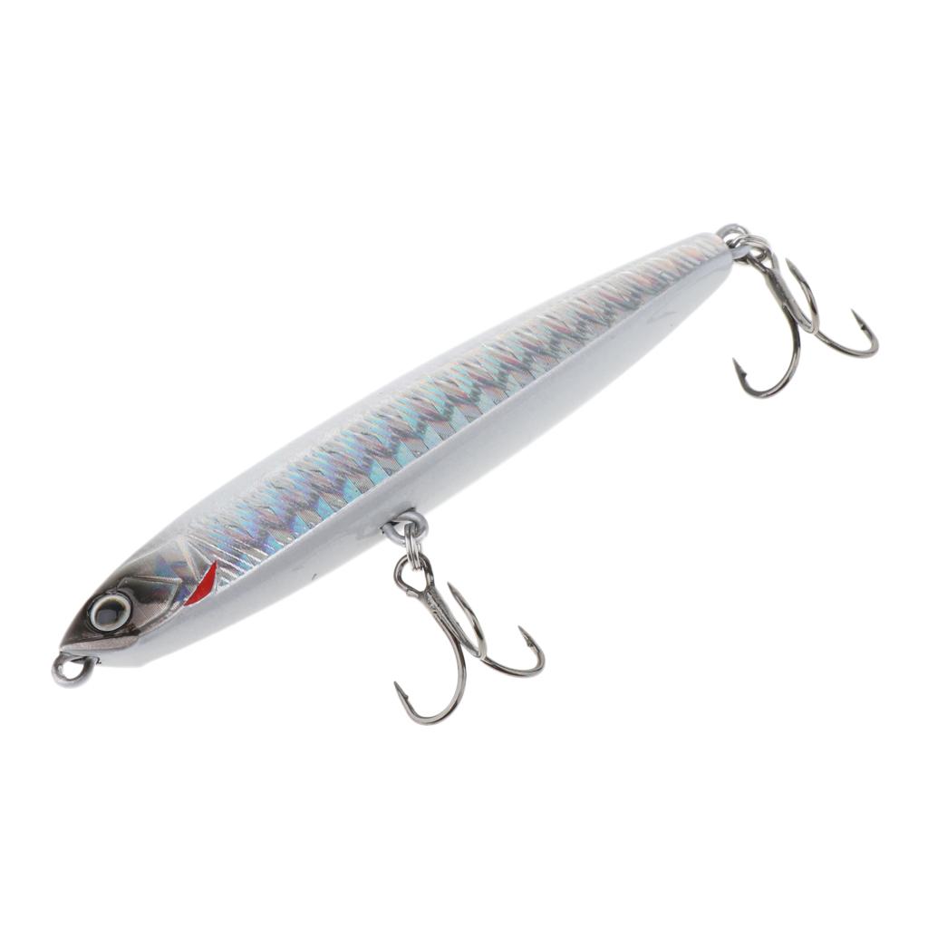 Fishing Lure Bait 7.5cm-2.95"/10g Lead Fish Baits Nickel Jigging Silver