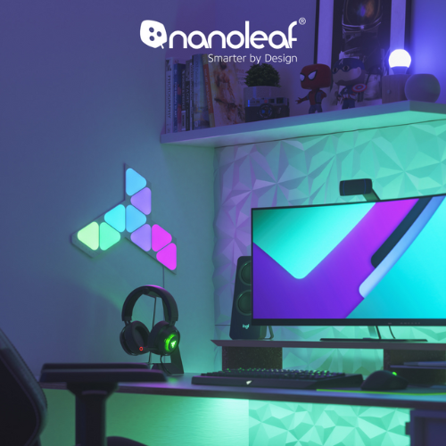 Đèn LED RGB lắp ghép thông minh Nanoleaf Shapes Tam Giác Mini - Mini Triangle 9 ô đèn