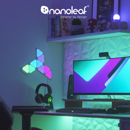 Đèn LED RGB lắp ghép thông minh Nanoleaf Shapes Tam Giác Mini 9 ô đèn (Bộ khởi động)