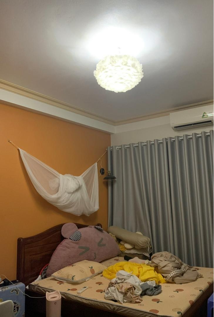 Đèn Chùm Mây lông Vũ Bắc ÂU Decor Lighting TN329 - 3 Chế Độ Ánh Sáng - Kèm 1 Bóng 3 Chế Độ - Có Video