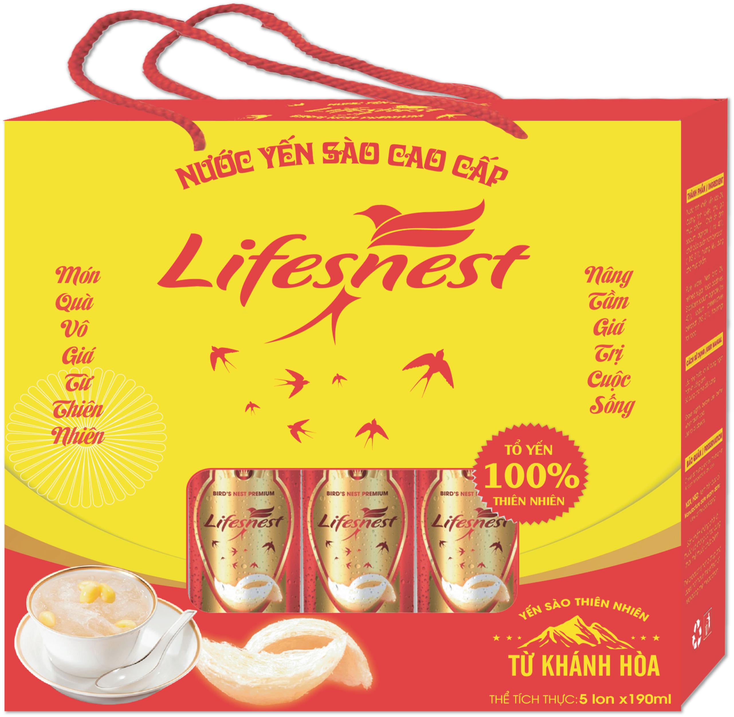 LifesNest-Nước yến sào thiên nhiên-Hộp 5 lon