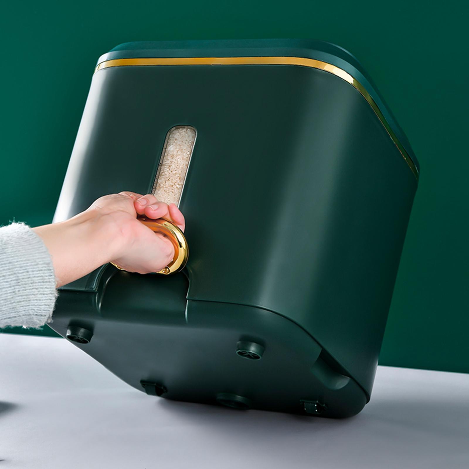 Rice Storage Containers,Plastic Dry Food Storage Boxes with Seal Locking Lid for Flour, Sugar, Kitchen, Pantry