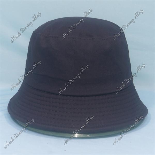 Nón tai bèo mũ bucket vành nhỏ thêu chữ Kiếm Tiền Không Kiếm Chiện - Đen