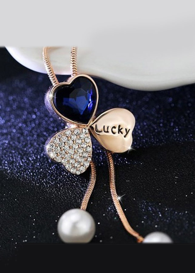 Dây chuyền dài cỏ 3 lá Lucky BH3002