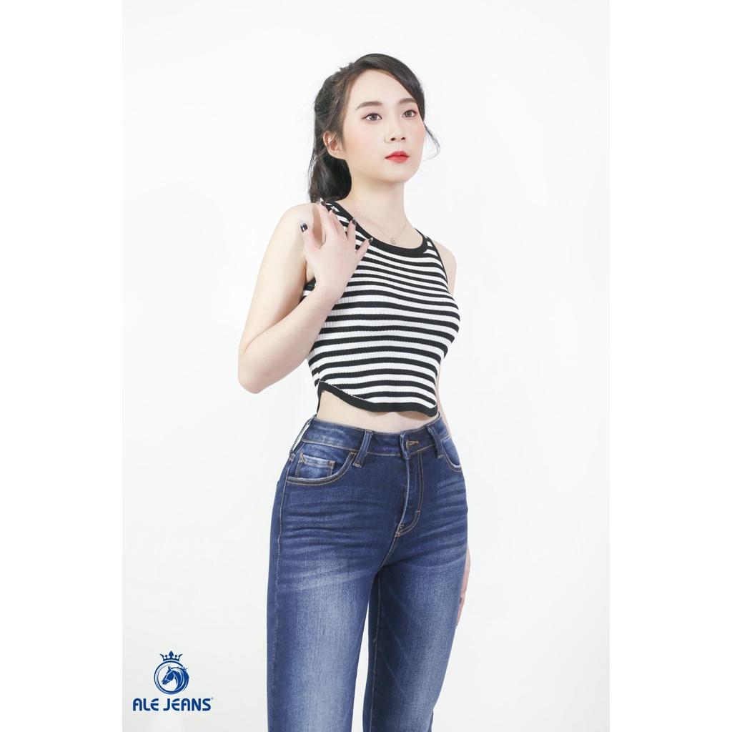 Quần Jeans Nữ ống Loe WFLA002D ALE JEANS - Màu đậm cắt lai