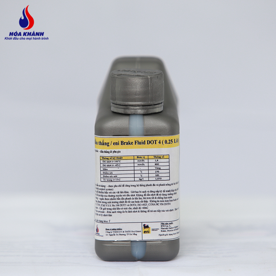 Dầu thắng Ý eni Brake Fluid DOT 4 ( 0,25 Lít )