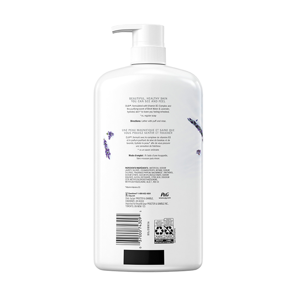 Sữa tắm Olay Body Wash Fresh Outlast - Purifying Birch Water & Lavender 887ml