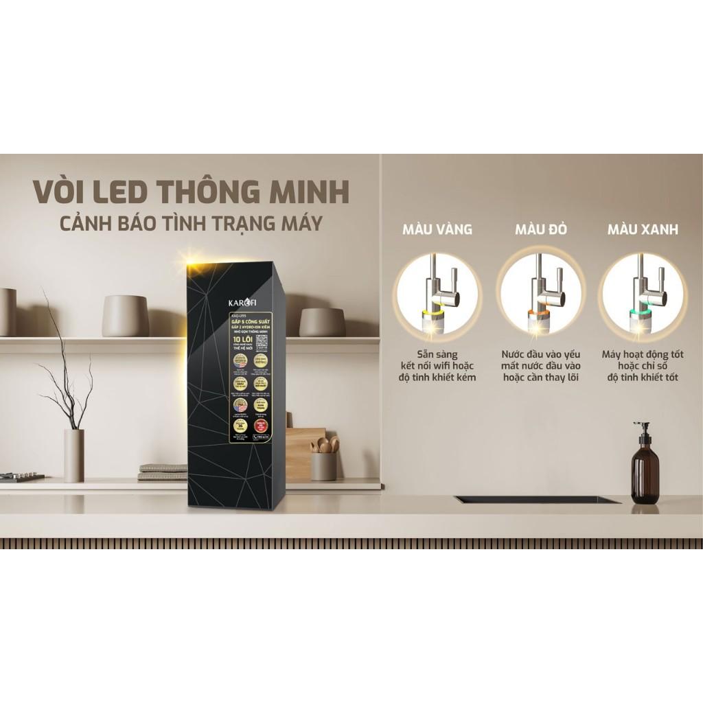Máy lọc nước Karofi KAQ-U99 Hệ thống 10 lõi lọc smax lọc sạch gấp 2 lần - Vòi Led thông minh - Hàng Chính Hãng