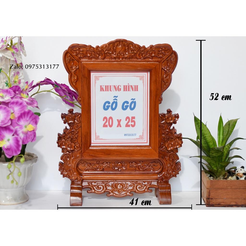 KHUNG HÌNH ẢNH THỜ GỖ GÕ 20 X 25 (02)