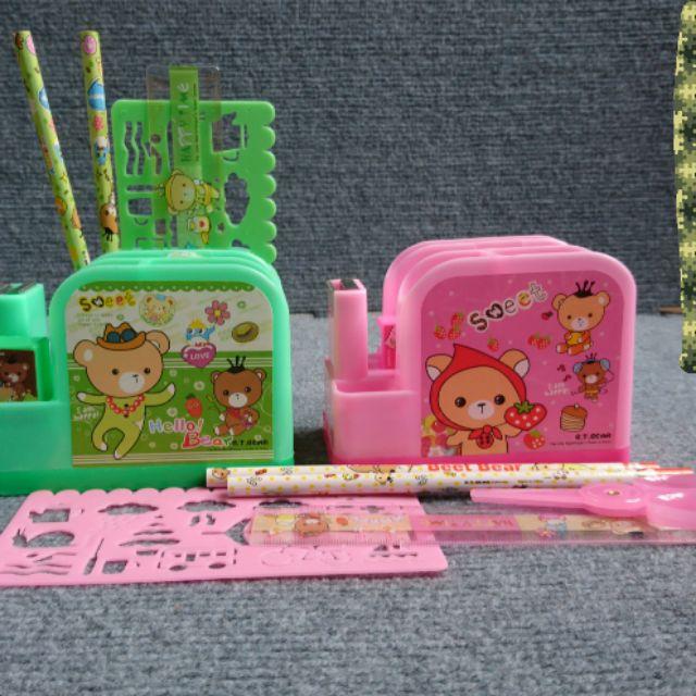 Hộp dụng cụ học tập cắm bút để bàn