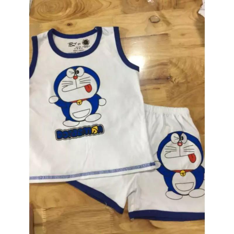 Sét 3 bộ thun cotton sát nách size 4kg đến 45kg.Màu ngẫu nhiên