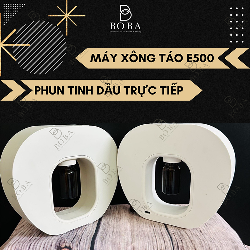 (HCM) Máy Xông Táo E500, Dùng Tinh Dầu Trực Tiếp, Có Pin Tích Điện Và Cho Xe Hơi, Phòng Nhỏ - BOBASHOP